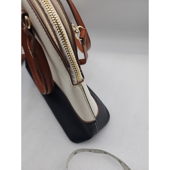 Anne Klein Crossbody Handbag Tan And Black - Picture 16 of 16
